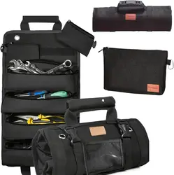 Tool Kit Roll Type High-quality Nylon Sewn Zipper Multi-Functional Emergency Camping Tool Kit Electrician and Carpenter Tool Bag