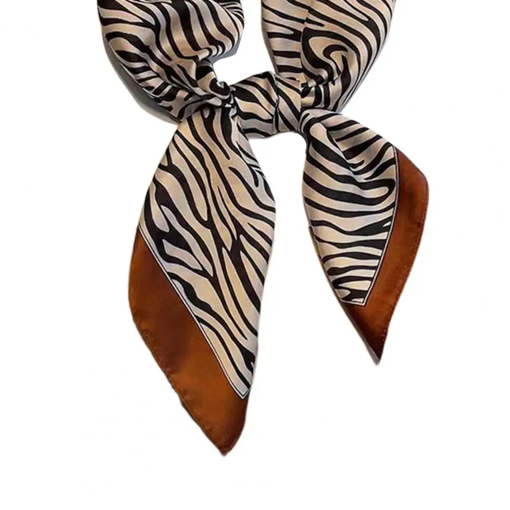 Spring Square Scarf 70x70cm Faux Silk Square Scarf Breathable Women’s Head Scarf Neckerchief Summer Sun Protection Bandana