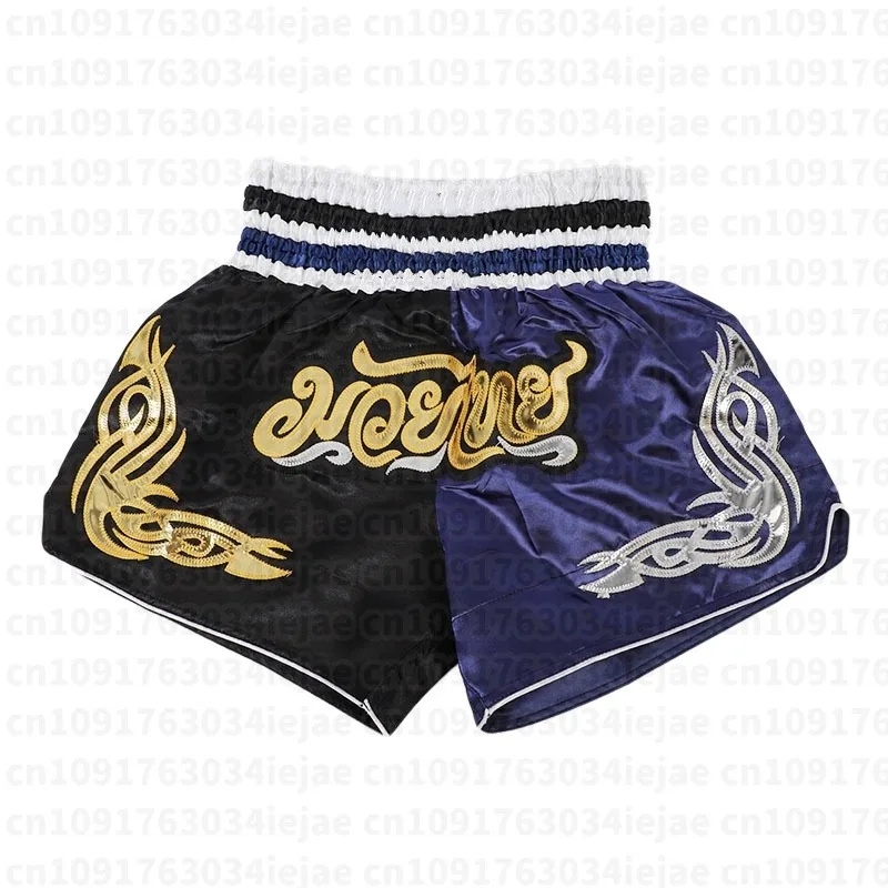 Muay Thai Shorts Men Women Kids Leopard Thai Boxing Shorts Premium Kickboxing Fight Training MMA Pants