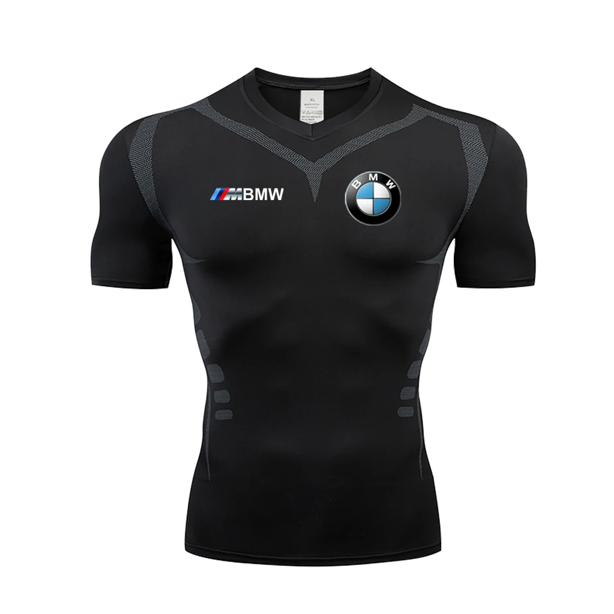 

BMW Logo Men's Workout Compression Y2K Gym Short Sleeve T-shirt Breathable Quick Drying Sports Rash Protection Activewear Outdoo