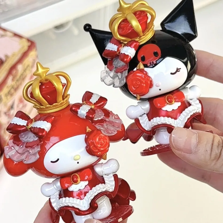 

Sanrio Characters The Night Of Rose Series Blind Box Anime Figure Kt My Melody Kuromi Pochacco Cinnamoroll Collection Model Toy