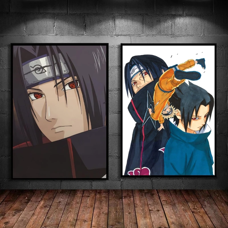 

Naruto Sasuke Canvas Posters Christmas Gifts High Quality Comics Pictures Decoration Paintings Living Room Kid Action Figures