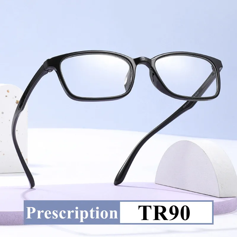 

New Retro Prescription Glasses Ultralight TR90 Photochromic Progressive Multifocal Reading Glasses Anti Blue Ray Myopia Glasses