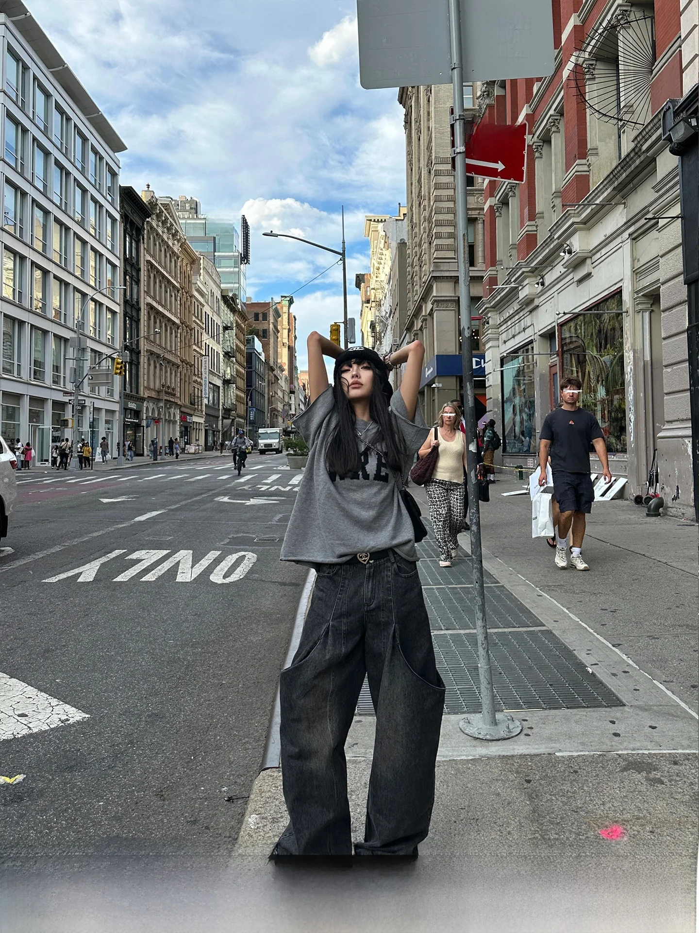 

Bla Широкие свободные женские джинсы с низкой талией, утягивающие длинные брюки Warden k Tide avi, корейские повседневные хлопковые брюки