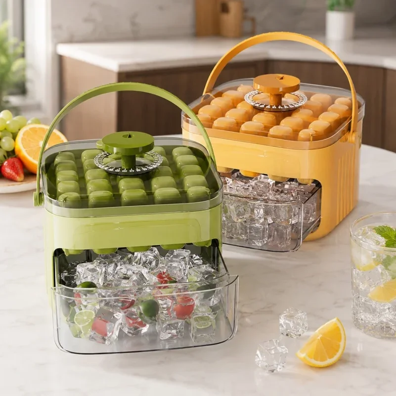 50 Grids Ice Mold Ice Tray Double-layer Ice Cube Tray Reusable Food-grade Ice Cube Molds for Ice Cube Manufacturers