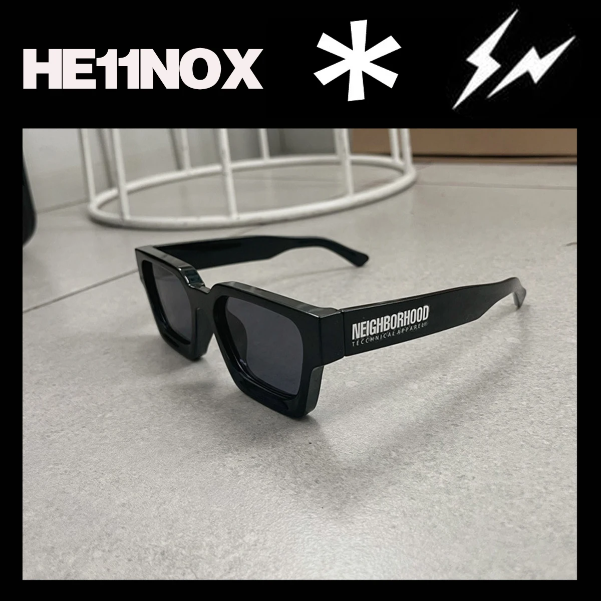 

NBHD retro sunglasses for couples, high-end sunshade, anti-radiation, personalized square sunglasses for men