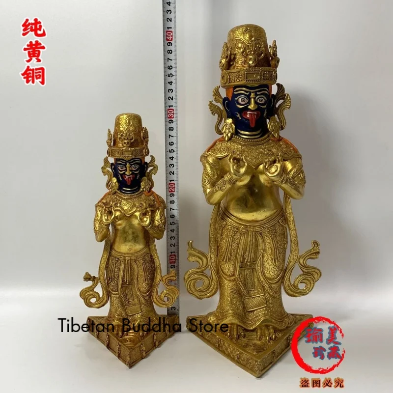 Zachilam Tibetan Tantra Gilding Buddha Statue Female God of Wealth Zaki Temple Buddha 50.00cm High-Purity Copper Boutique Buddha