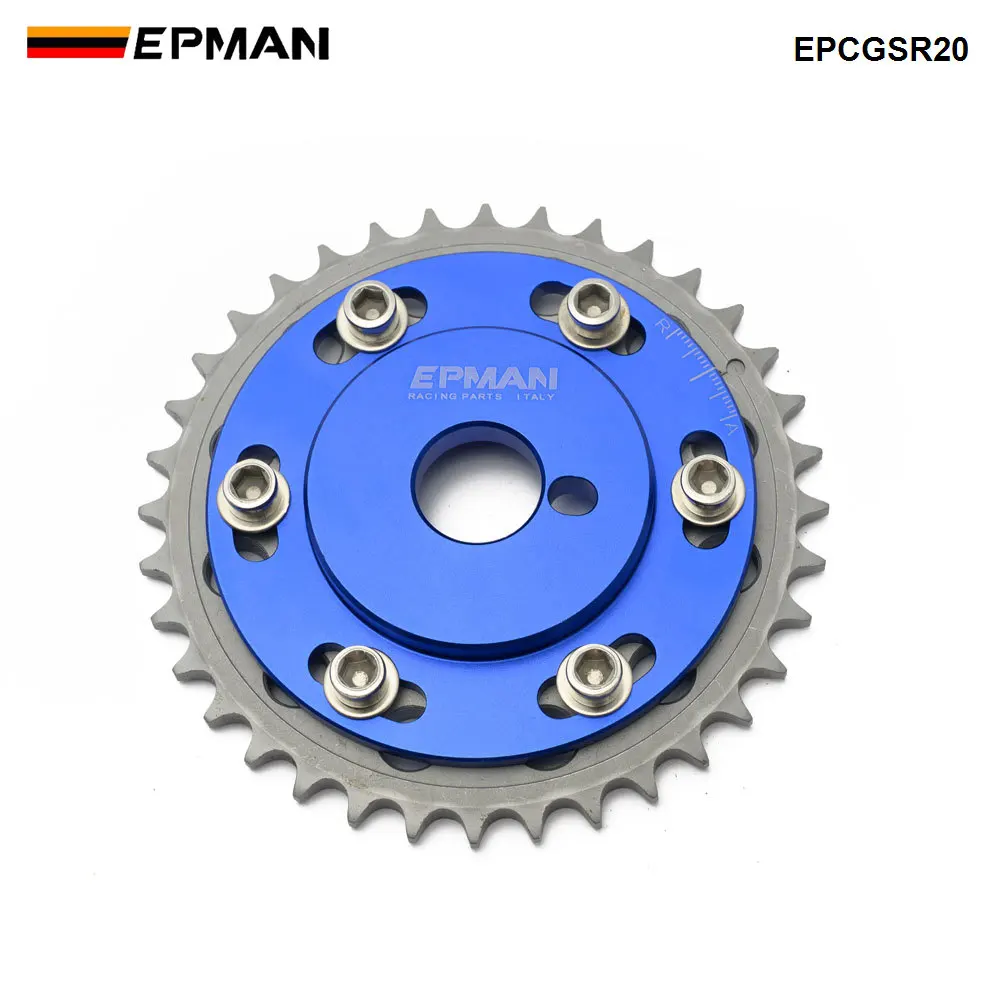 EPMAN 2Pcs Adjustable Cam Gears Timing Gear Pulley Kit for Nissian Engine S13 SR20DE / T Inlet and Exhaust EPCGSR20