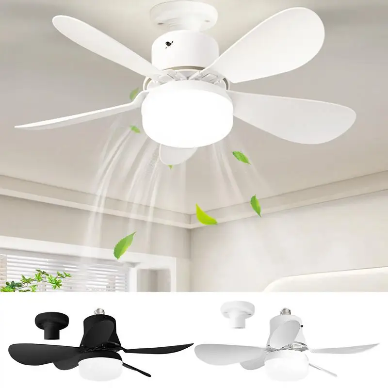 LED Ceiling Fan Light E27 with Remote Control for Dimming, Low Noise Suitable for Living Room, Study, Household use, 85-265V 30W