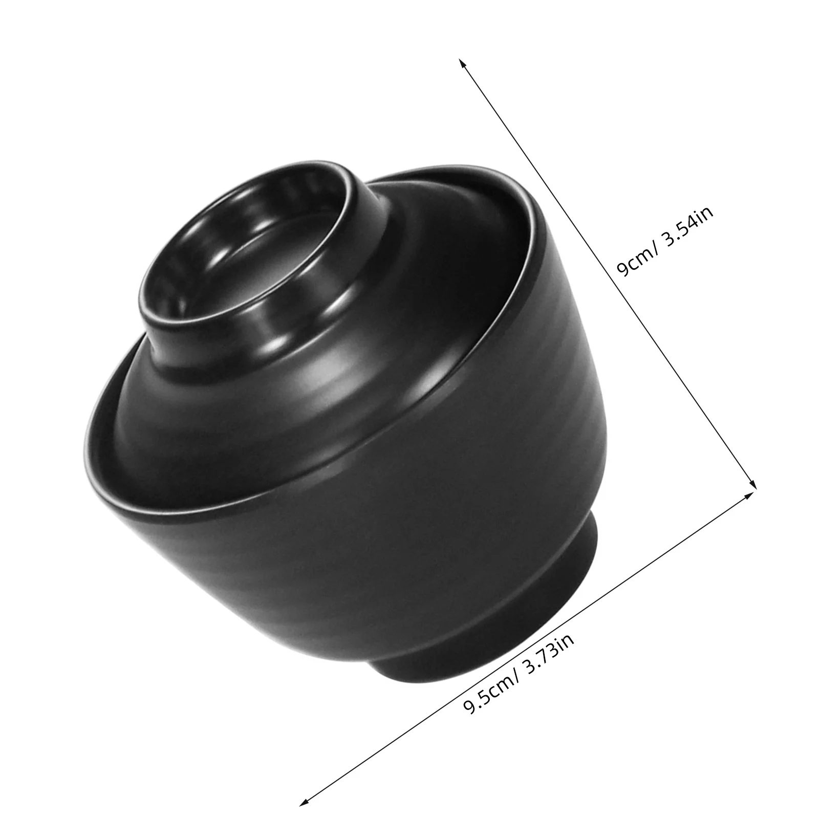 وعاء رامين مع غطاء على الطراز الياباني شوربة ميسو وعاء صغير تقليد الخزف الميلامين تخدم الحاويات للنودلز