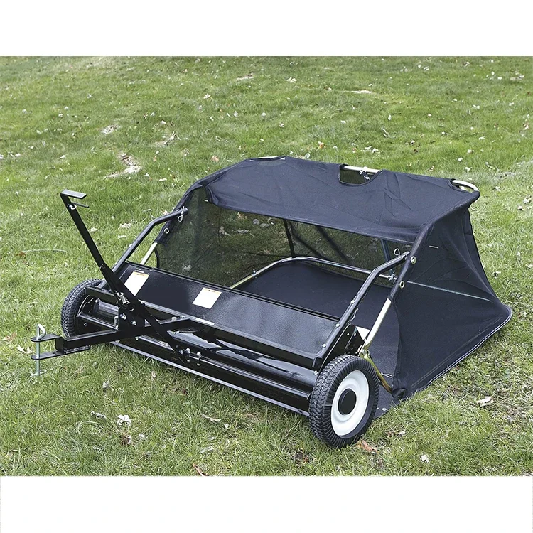 RCM Good Price Of Lawn Sweeper For Garden Tractor Bag Hopper Garden Sweeper