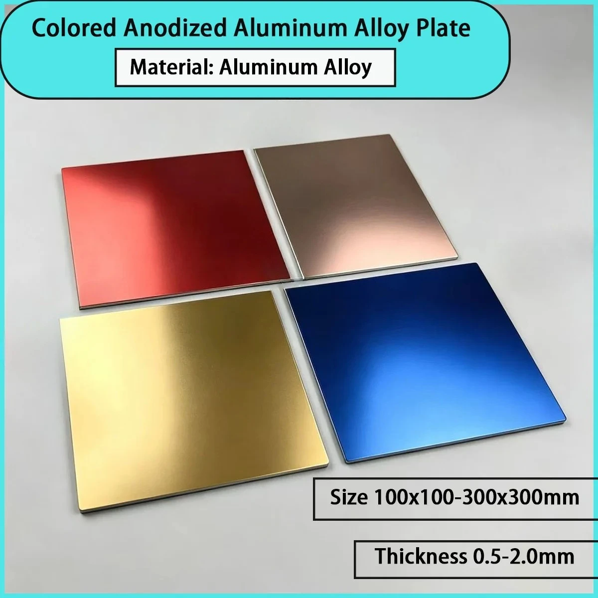0.5-2.0mm Thick Colored Anodized Aluminum Alloy Plate Is Used for Building Decoration, Advertising Signs, Furniture Cabinets, Et