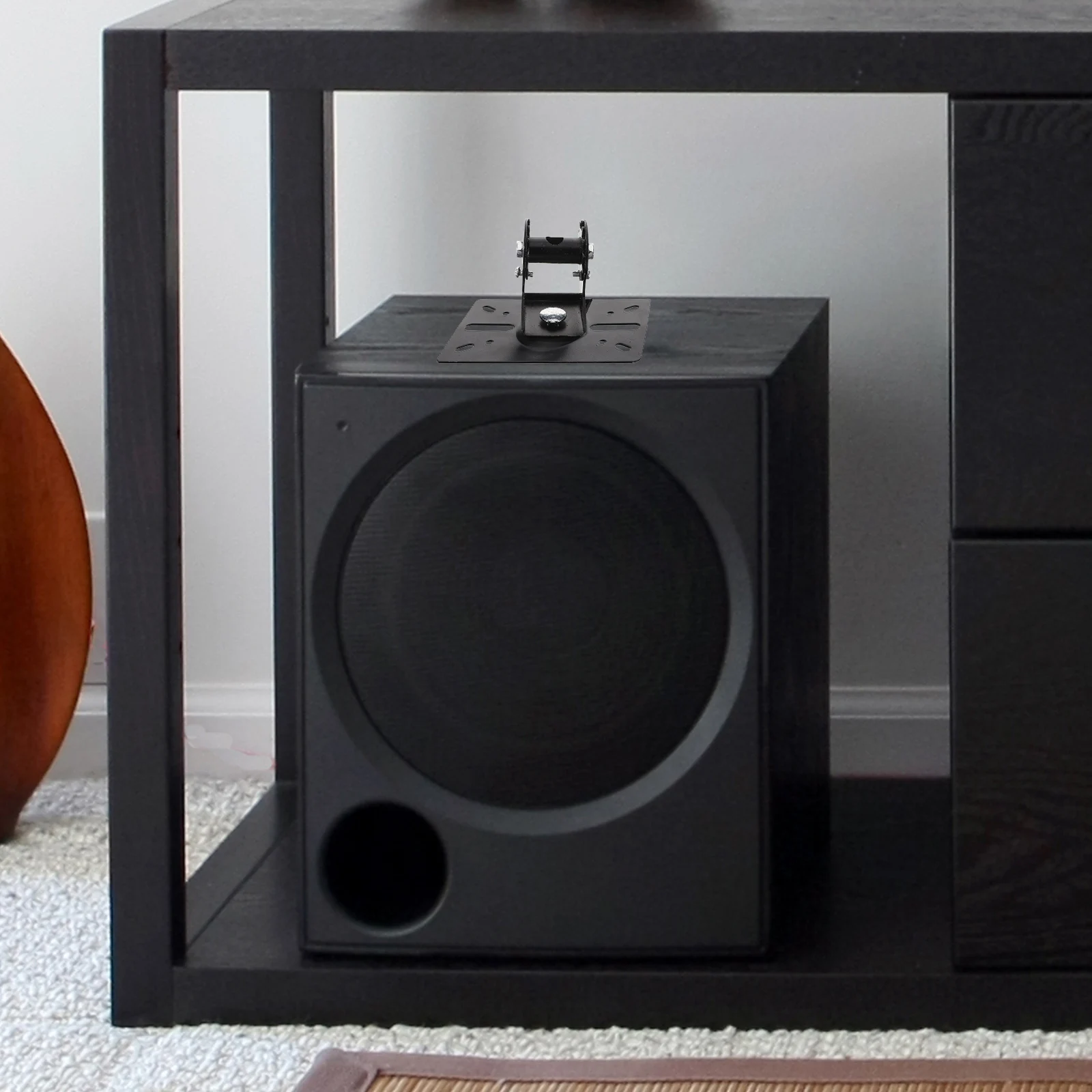 

Universal Speaker Wall Bracket Heavy Duty Mount Thickened Screw Rod Bottom Plate Stable Audio Hanger for Ceiling