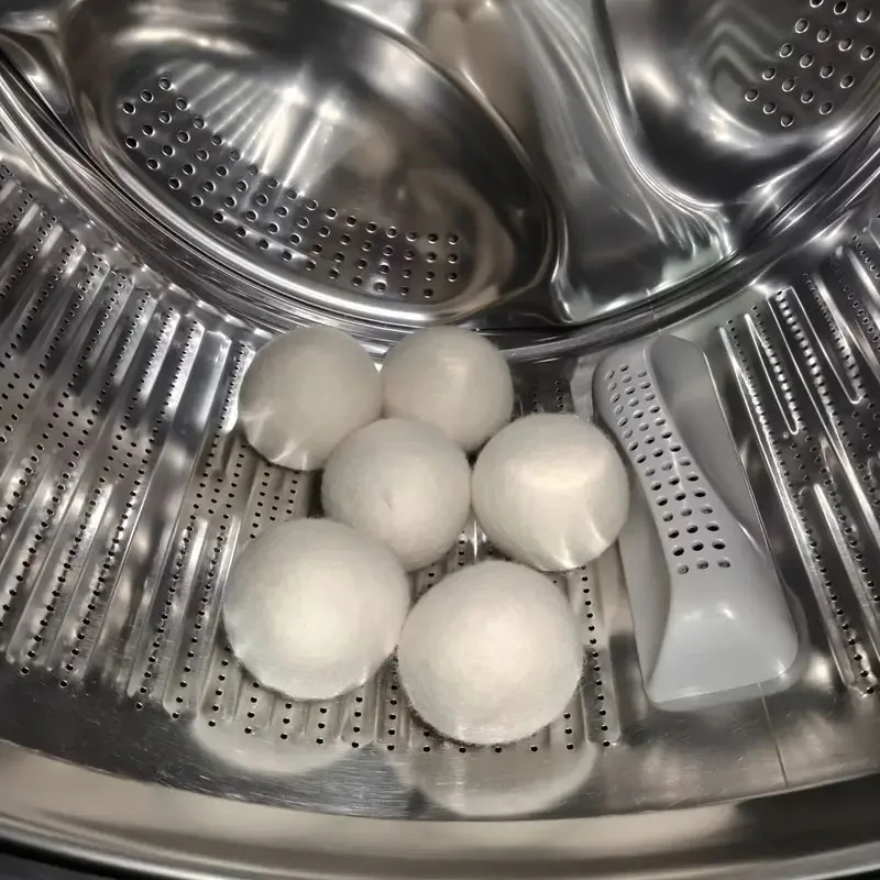 100% كرات مجفف الصوف الملابس منعم النسيج الطبيعي يقلل التجاعيد غسالة مجفف سريع الكرة قابلة لإعادة الاستخدام اكسسوارات المنزل #2