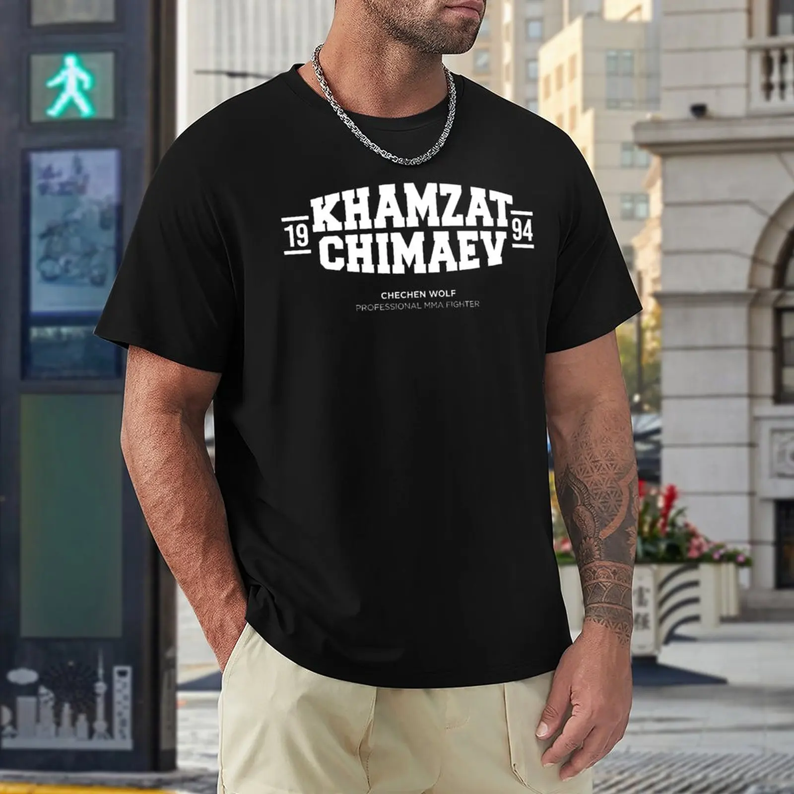 Novelty Khamzat And Chimaev T-shirts High Quality   Leisure Eur Size