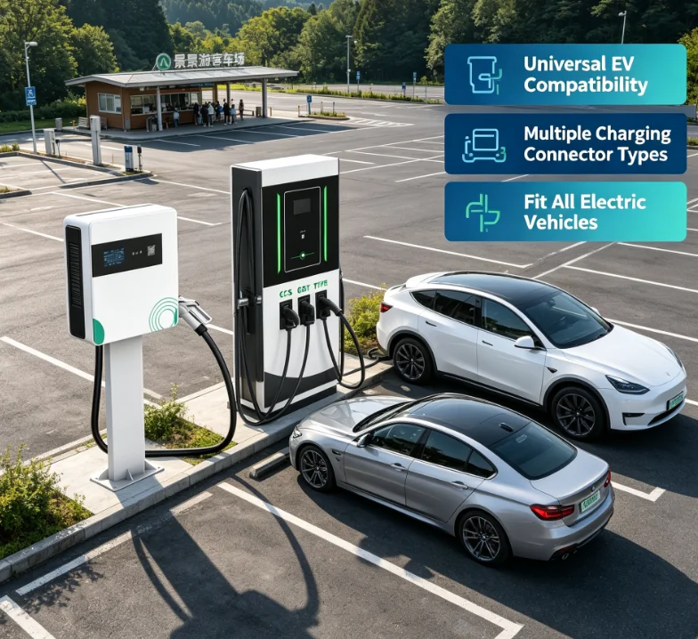 Customized Best Quality 50KW Single Gun AC EV Charging Pile For Residential Communities