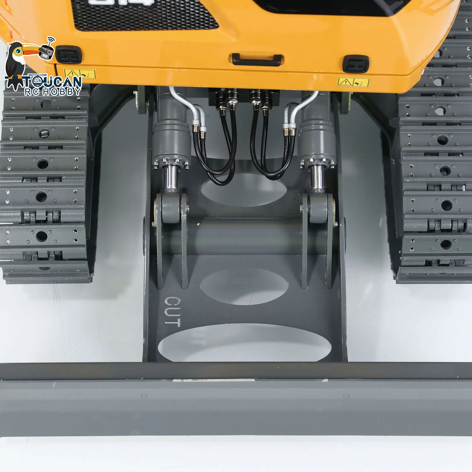 914 CUT Modello 1/14 RC Escavatore idraulico 5CH Valvola in metallo Telecomando Scavatore Spia Flysky ST8 Sistema audio radio