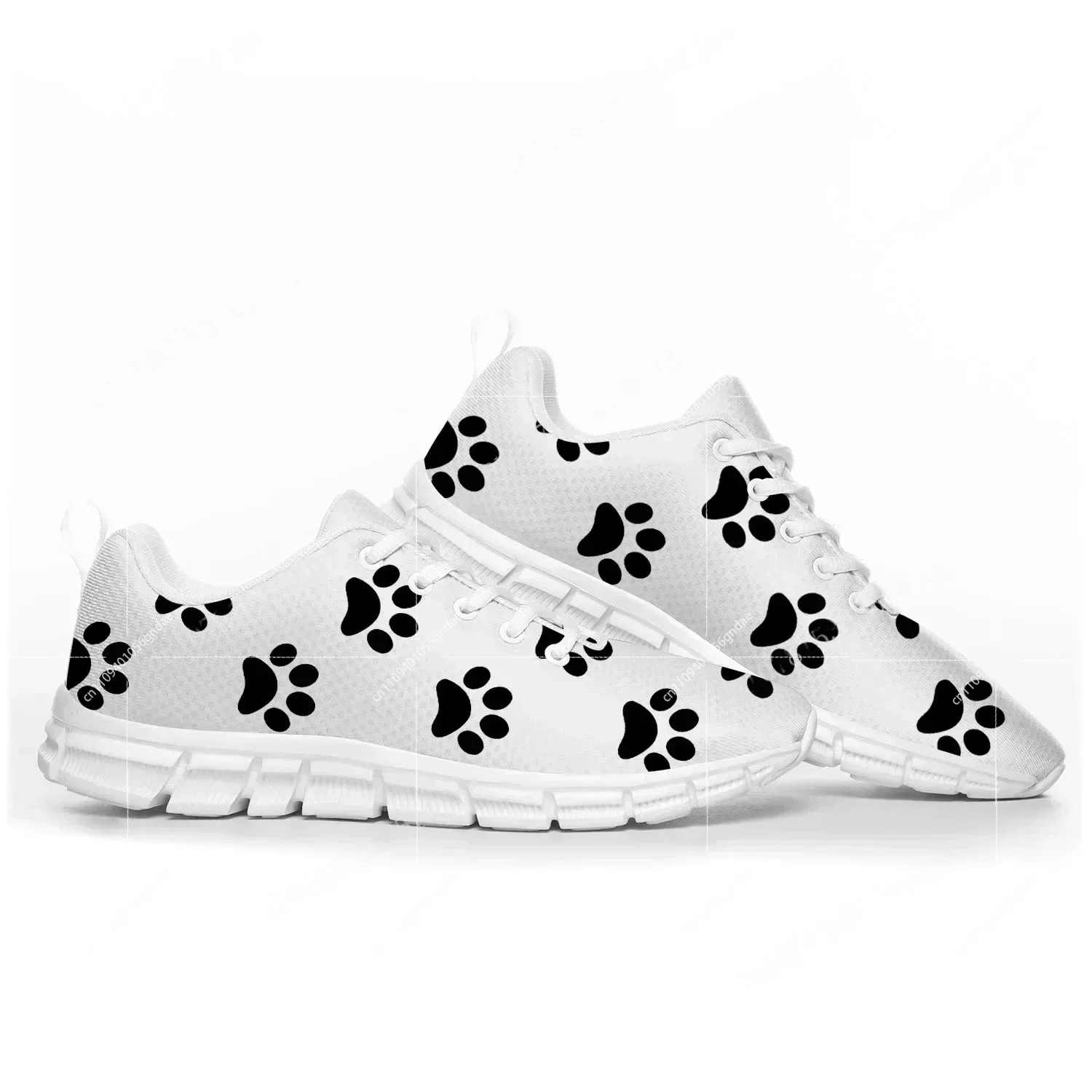 

Кроссовки с принтом собачьей лапы для мужчин и женщин, повседневные, на заказ, для пар, белые