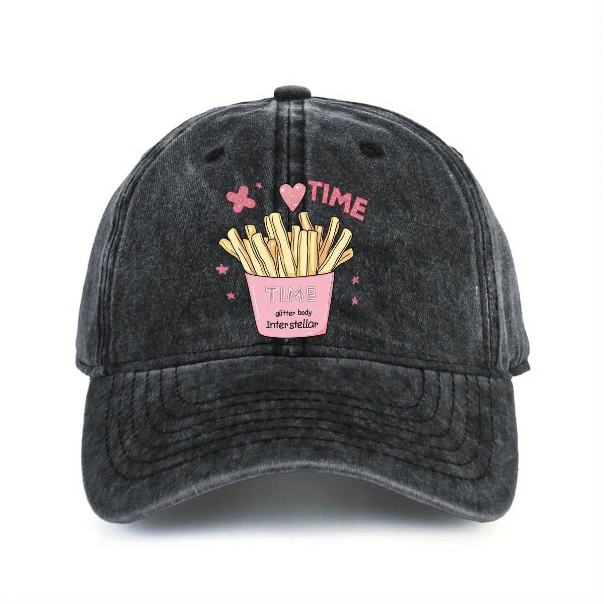 

Бейсболка с графическим принтом French Fries Time, унисекс, из полиэстера, регулируемая, для активного отдыха, спортивная кепка