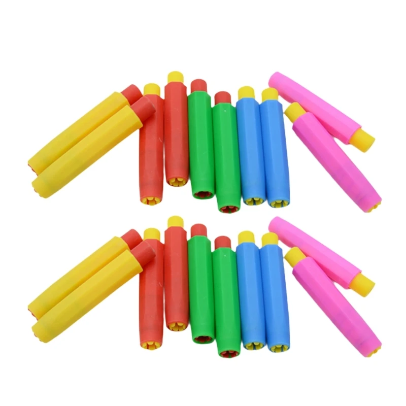 20Pcs Retractable Chalk Holder Adjustable Chalk Lengthener Chalk Holder Chalk Extender for Blackboard Random Color