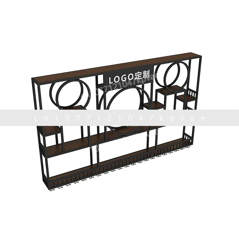 Creative Nordic Whiskey Cabinet Industrial Design Stand for Living Room Black Modern Wine Display Stand