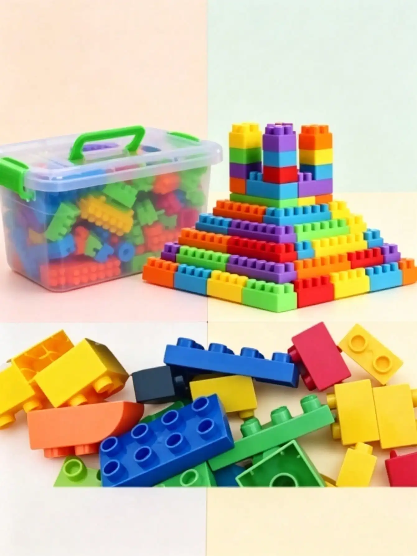 

Large Bead Children's Building Blocks - STEM Educational DIY Toys, Toddler Hands-On Brain Training & Grip Ability, DIY Puzzle Toys, Perfect Birthday Gift, Easter, Halloween, Thanksgiving, Christmas Gifts, MOC Creative Works, 3D Learning