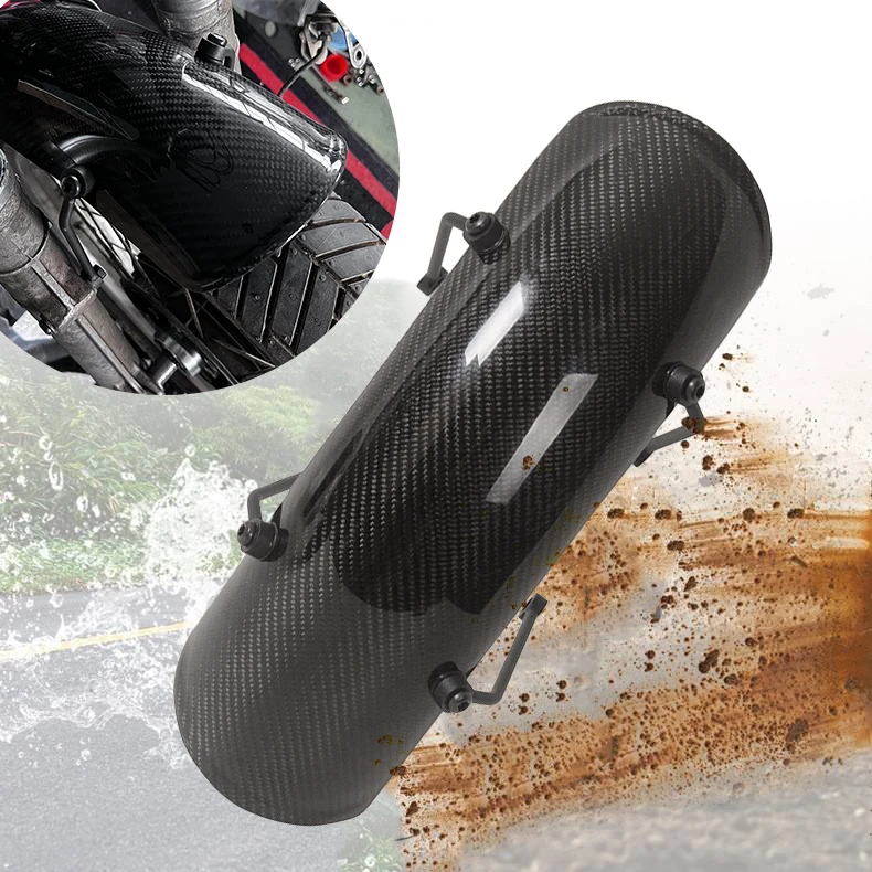 

Motorcycle Carbon Front Mudguards Replacement Cover For R series Glossy Twill Weave With 4 holes