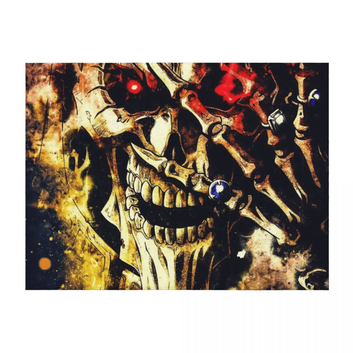 

Overlord Momonga Ainz Ooal Gown Throw Blanket Comforter Vintage Soft Big Blankets For Bed Blankets