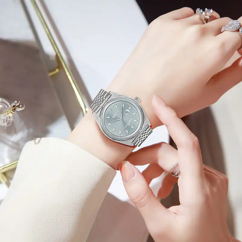 DOM 1782 eleganti orologi al quarzo per donna lusso casual luminoso in acciaio inossidabile impermeabile orologio da polso da donna d'affari reloj mujer