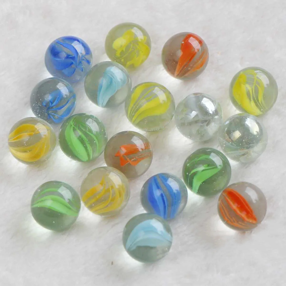 

16mm Mixed Glass Balls Colorful Ball Children's Game Machine Checkers Balls Beads DIY Fish Tank Decoration Beads