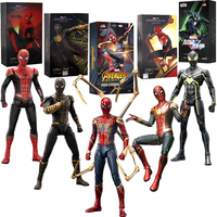 ZD Super War Big Time Spider-man ML Avengers Infinity War Iron Spider 2.0 Peter Parker Gold Black Action Figure Model Kids Toys