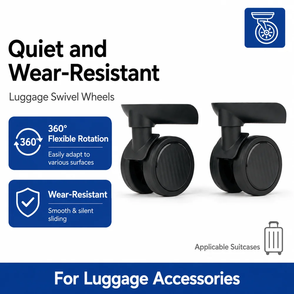 Universal Luggage Wheels For YD668 360° Swivel Caster Bracket Wear-Resistant Smooth Rolling Noise Reduction Replacement Roller P