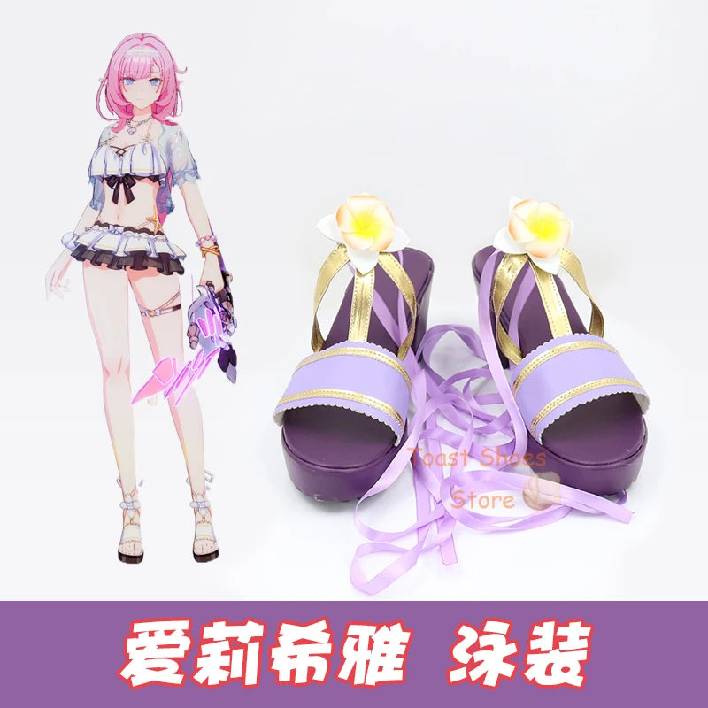 

Game Cosplay Comic Anime Game for Con Halloween Party Cosplay Costume Prop Anime Honkai Impact 3rd Elysia Shoes