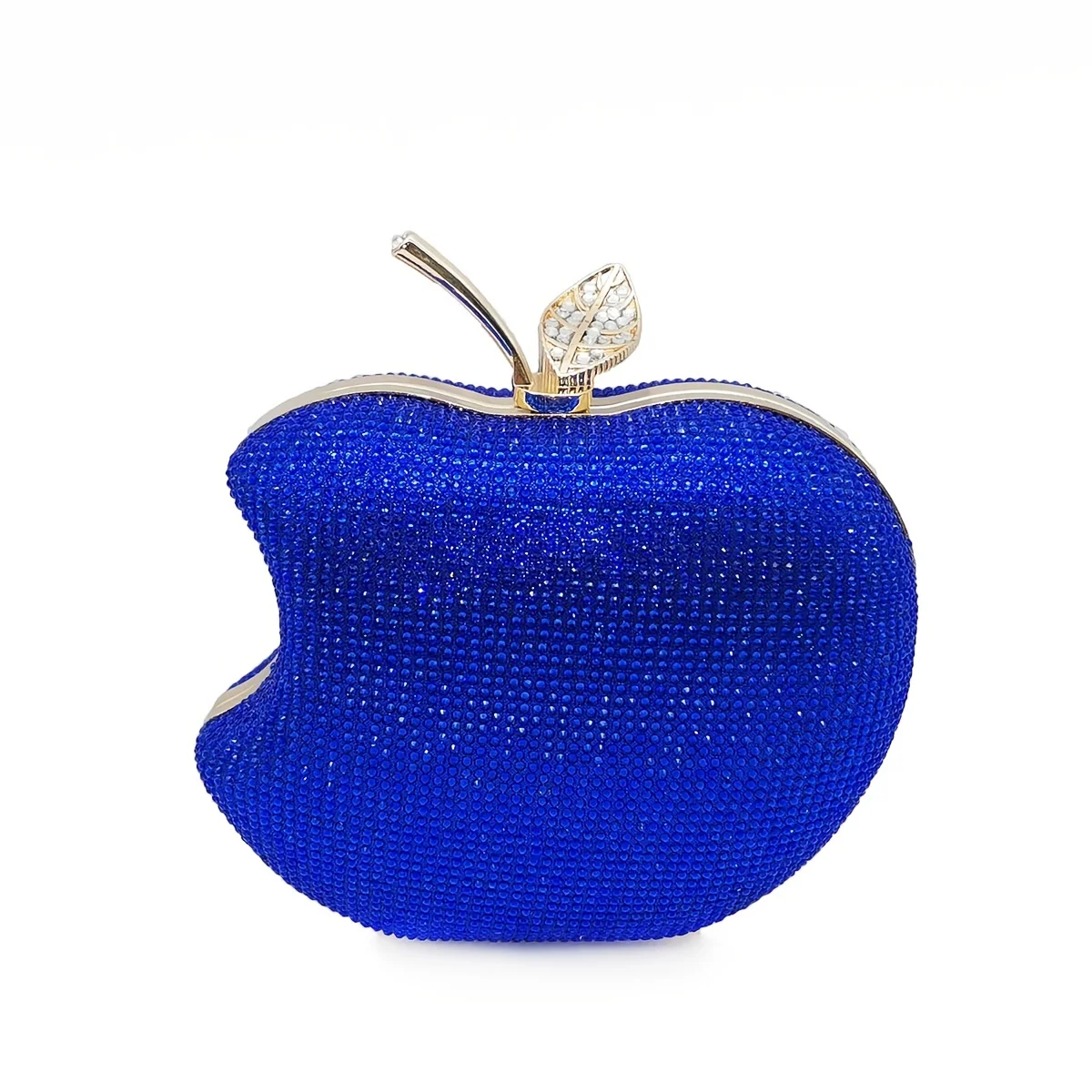 luxury rhinestone clutch bag for women apple shaped diamonds evening party purses sparkle handbags for weddings and parties