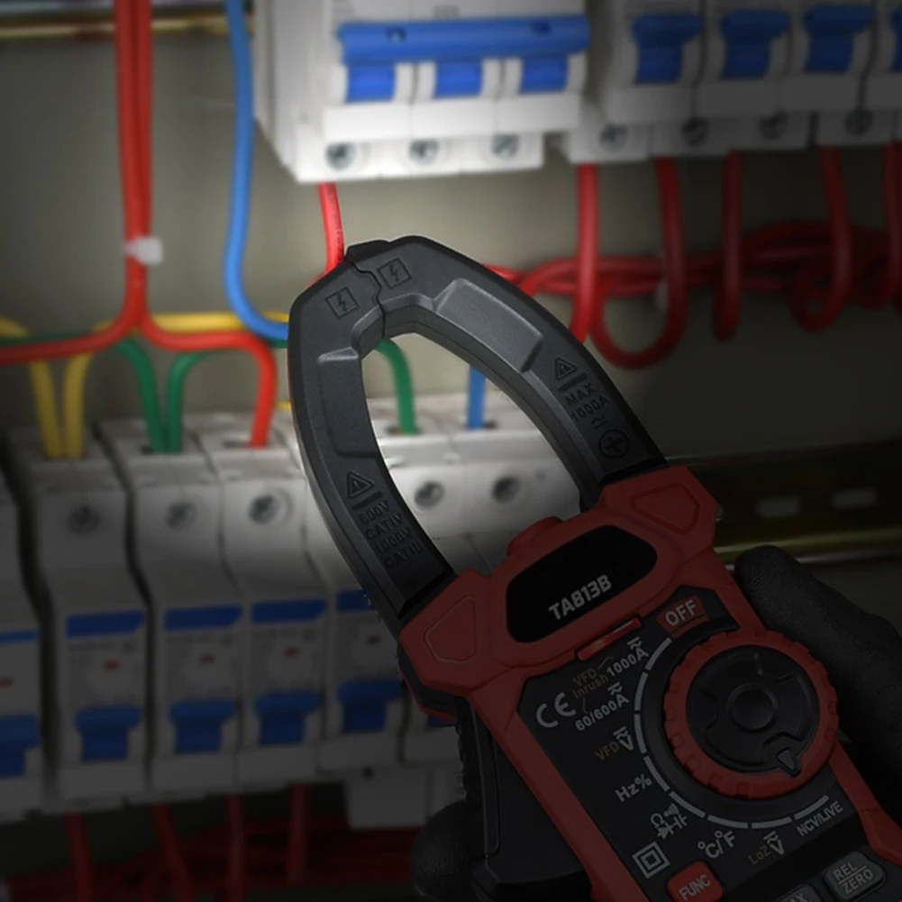 TA813B 1000A True RMS Clamp Meter with NCV Detection Backlit VA Display Multifunctional Electrical Testing Tool