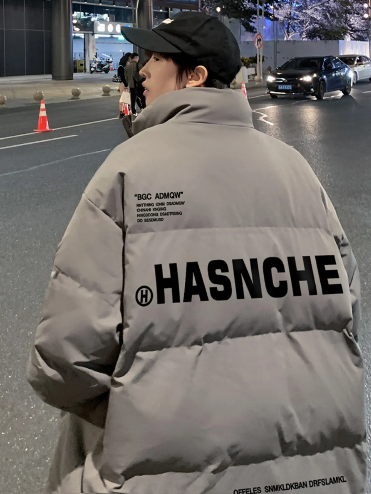 

Oversize Cotton Jaet Men's Winter American Sle Bread Coat Outerwear Trendy Brand Cotton Padded Youth Casual Warmth