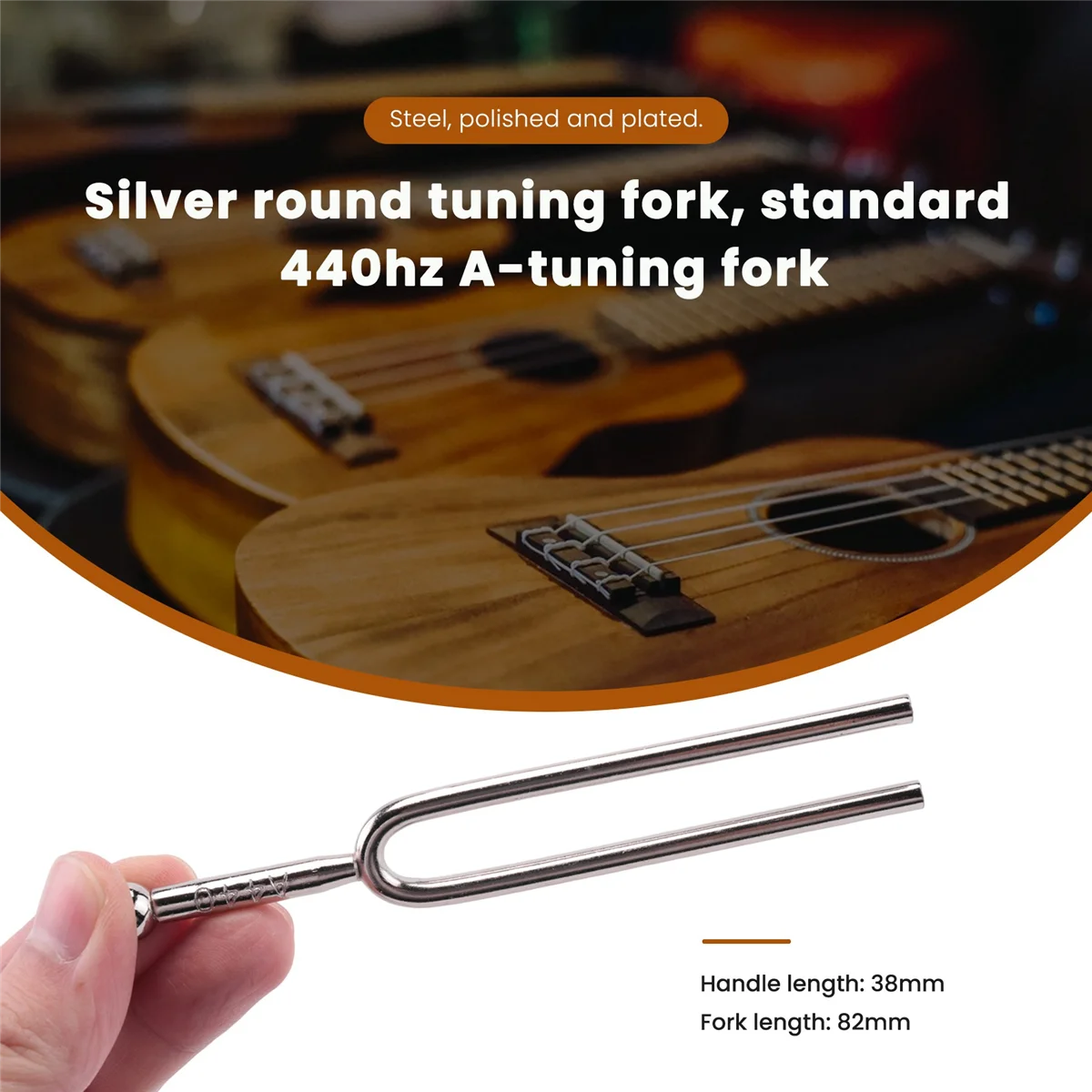 440Hz A Tone Stainless Steel Tuning Fork Tuner Tunning Musical Instrument Gift XQ