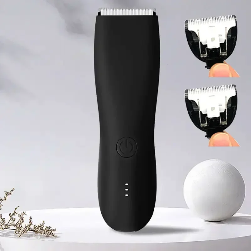 Elettrico Body Groomer Pubico Trimmer per Gli Uomini Palline Rasoio Clipper Maschio Sensibile Parti Intime Rasoio Sesso Luogo Viso Taglio