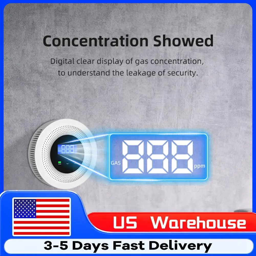 

Tuya Gas Leak Sensor Sound Alarm Natural Gas Sniffer Bluetooth-compatible WiFi Explosive Gas Detector for LPG Gas Biogas Methane