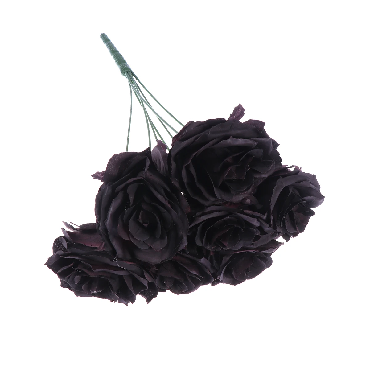

Artificial Rose Real Looking Black Rose 7 head Black Wedding Decor Real Looking Bouquet Single Fake Flowers Artificial Roses