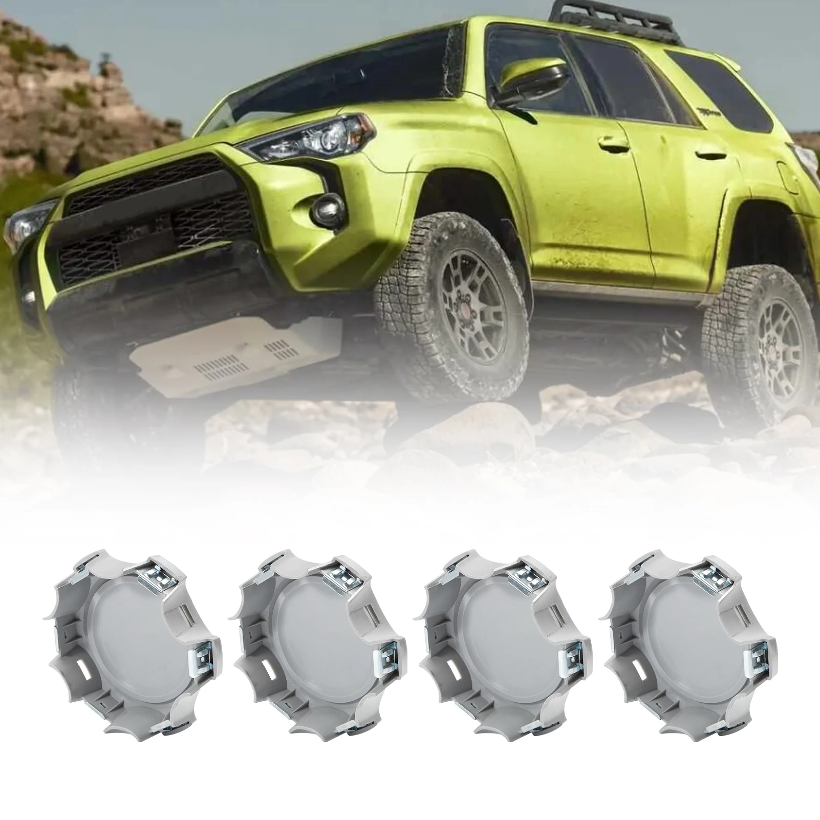 Set of 4 Wheel Hub Center Caps Silver Compatible with 4Runner Tacoma 1996-2002 Replace 4260304030 42603-04030