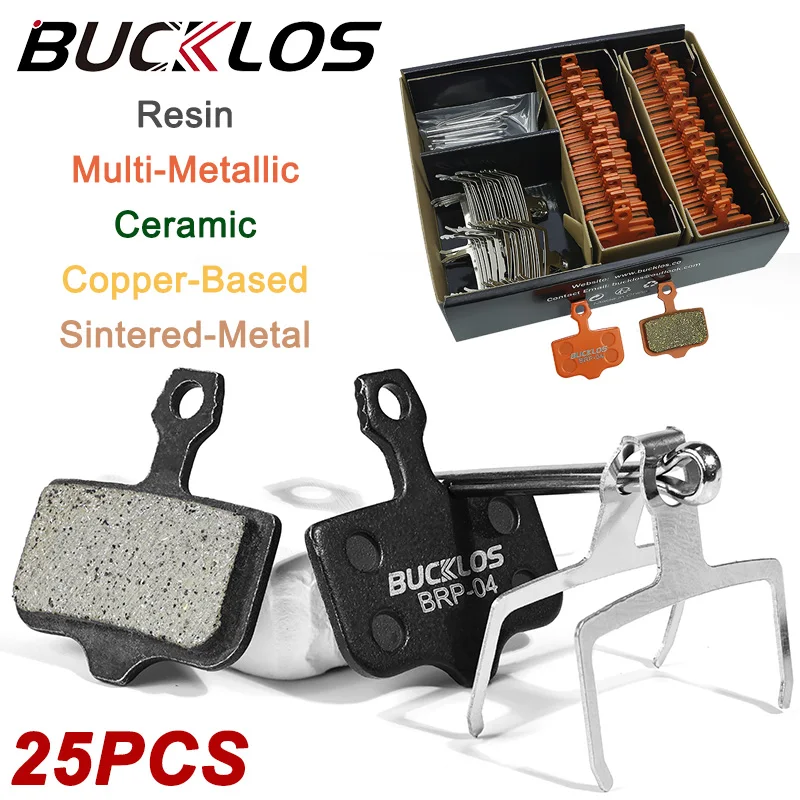 25 Pairs BUCKLOS Disc Brake Pads for AVID Elixir and SRAM LEVEL TL T UTL TLM B1 DB1 DB3 DB5 Red Power Bicycle Bike Brake Pad