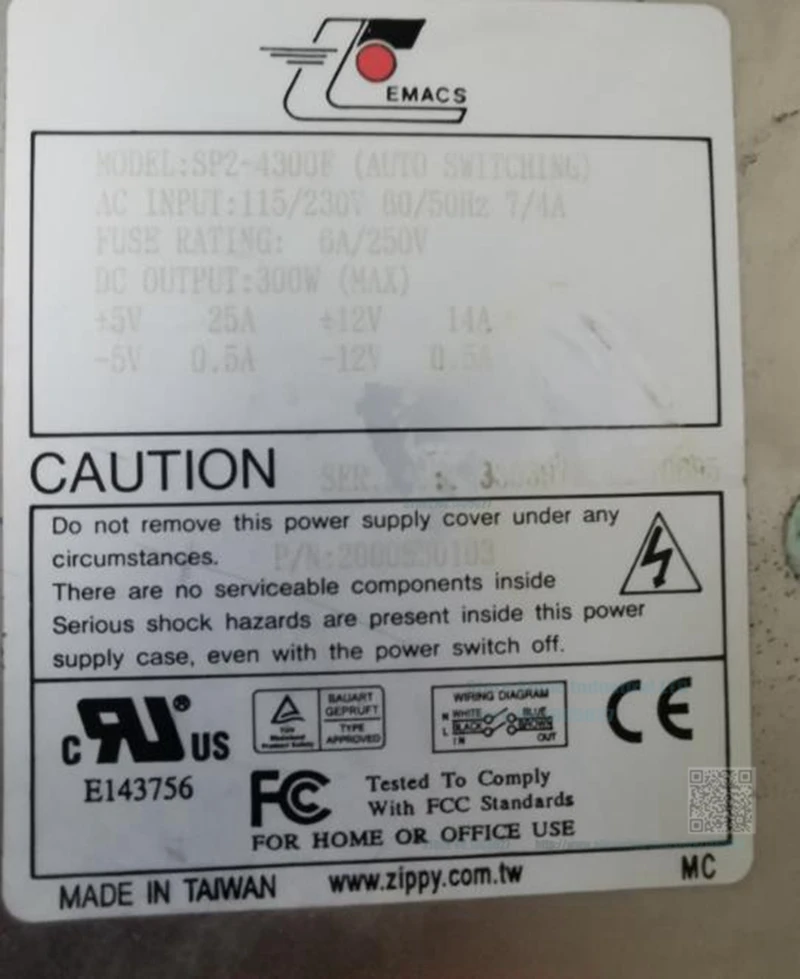 

IPC Power Supply SP2-4300F 300W Equipment Power Supply AT Power Supply