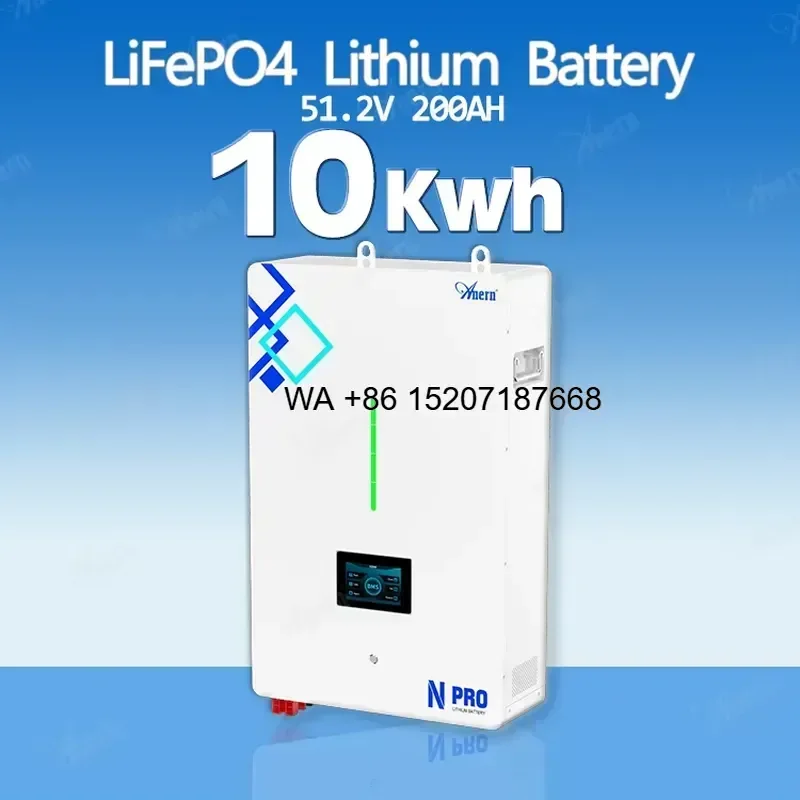 Wmwmnu for Wmwmnu for Anern Solar Battery 15kwh High Quality 51.2V 300Ah 10Kwh 15Kwh Indoor Wall Mount 48v 51.2v Lifepo4
