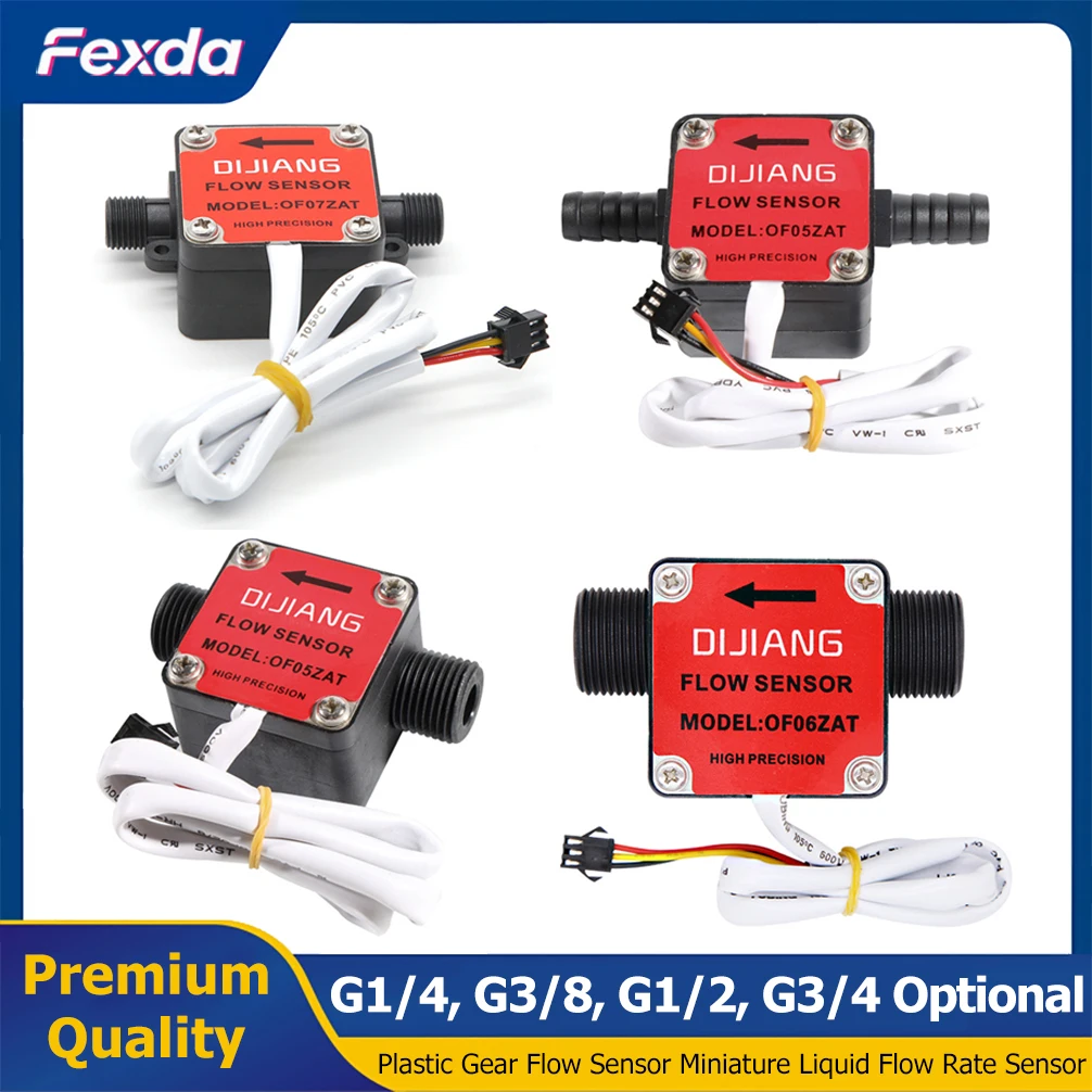 DN15/DN20 Gear Flow Meter High Precision Water Flow Sensor DN8/DN10 Hall Flowmeter Micro Liquid Flow Switch Indicator for Diesel