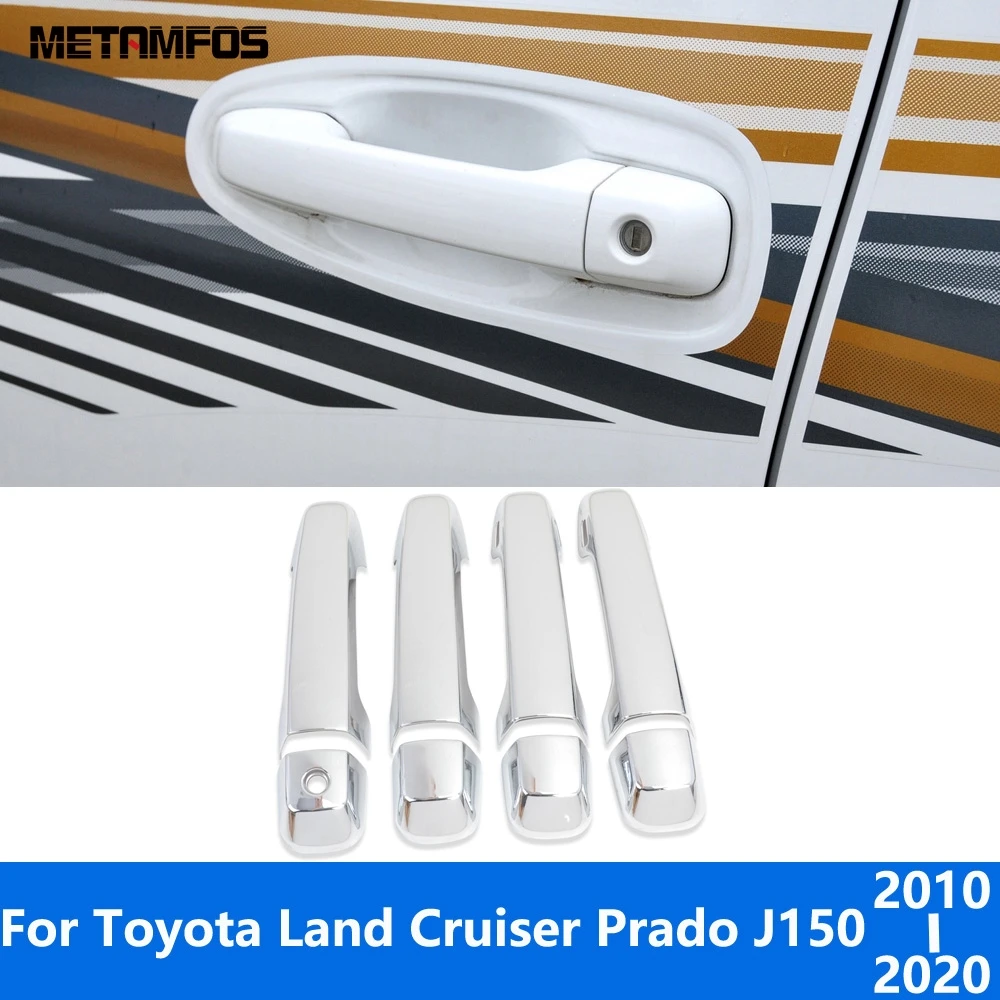 Side Door Handle Cover Trim For Toyota Land Cruiser Prado J150 2010-2017 2018 2019 2020 Chrome Protector Accessories Car Styling