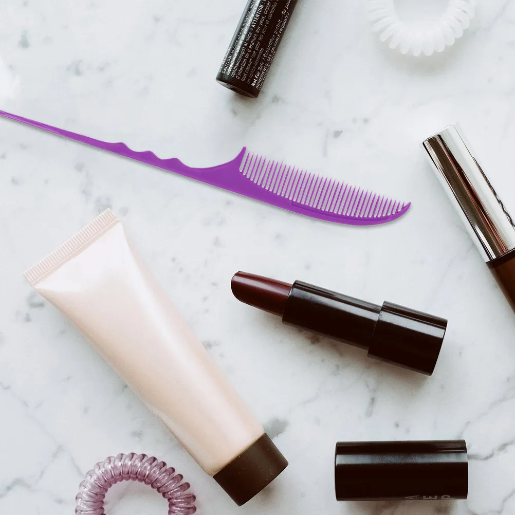 2Pcs Hair Parting Comb Pintail Carbon Fiber Professional Hairdressing Salon Styling Comb for Women Long Hair Salon Accessories