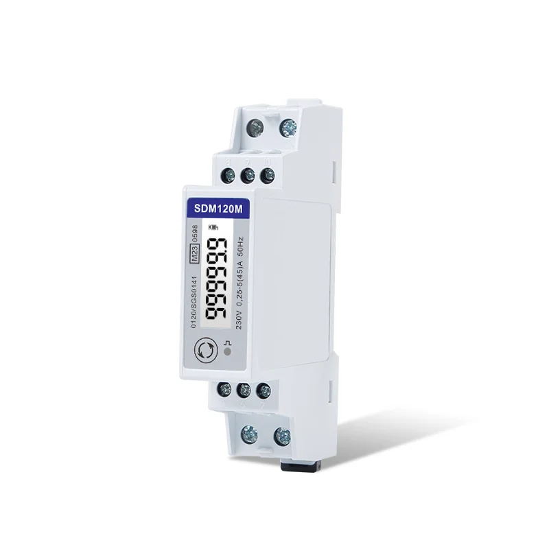 Imagem -04 - Mid Fio Fase 0.25 545 a 230v Rs485 Modbus Kwh Kwh Kwh u i p q pf hz Medidor de Energia do Trilho do Ruído da Medida de Dmd Sdm120m