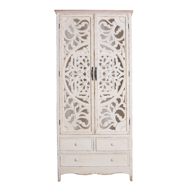 

Carved Storage Cabinet Locker Bedroom Wardrobe Side Cabinet Storage Cabinet Living Room Wall Home