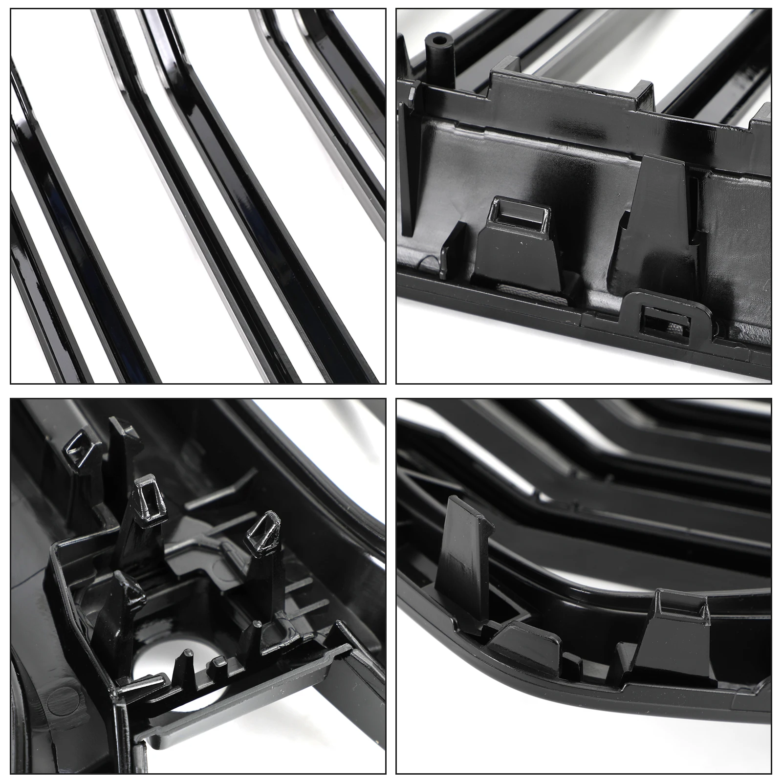Grade de para-choque dianteiro Artudatech adequada para BMW X6 G06 M50i 2020-2022 com furo para câmera preta